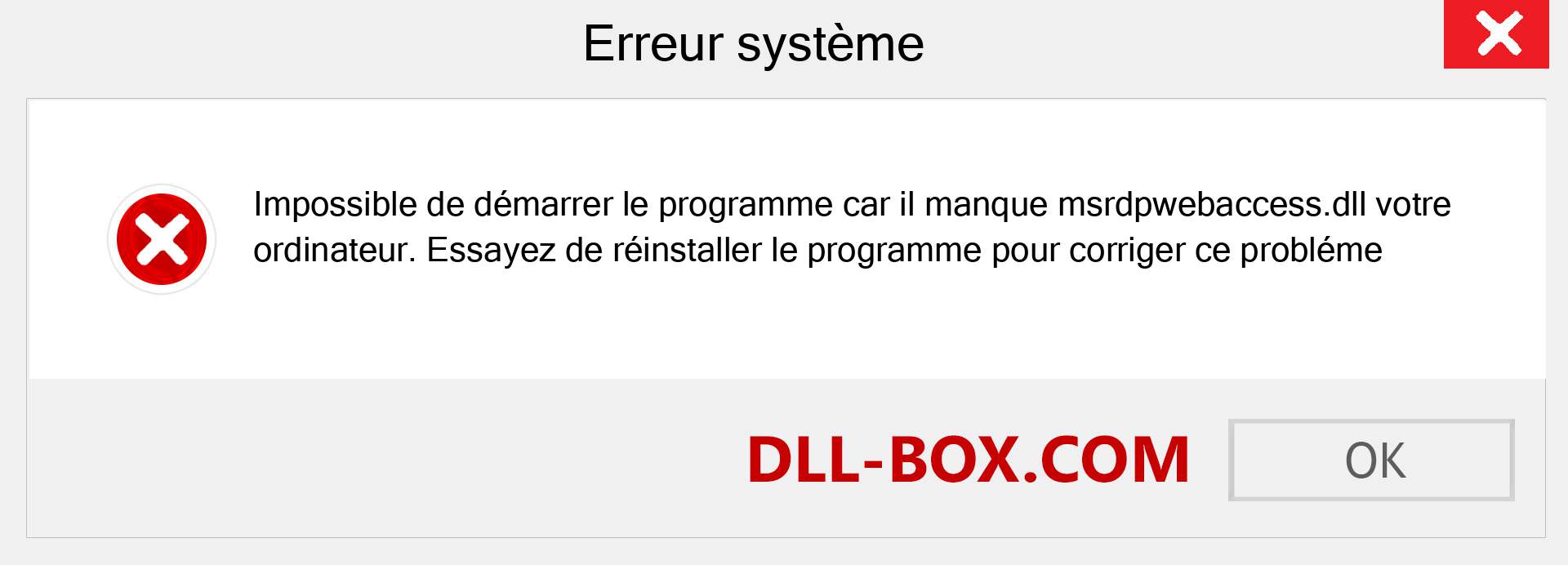 Le fichier msrdpwebaccess.dll est manquant ?. Télécharger pour Windows 7, 8, 10 - Correction de l'erreur manquante msrdpwebaccess dll sur Windows, photos, images